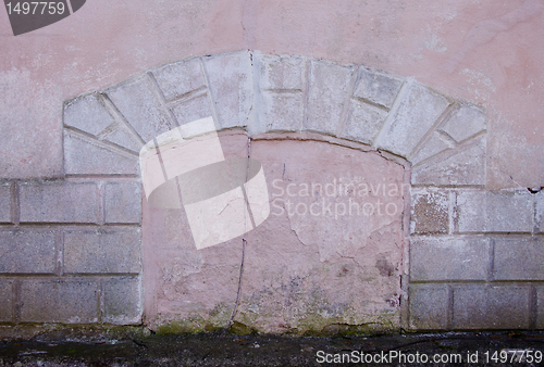 Image of Ancient wall of old abandoned building in oldtown.