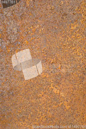 Image of Closeup of rusty metal tin surface background.