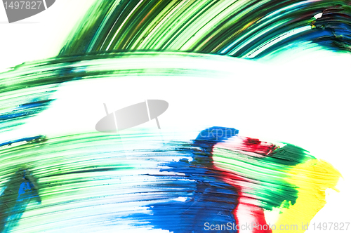Image of paints on the white paper