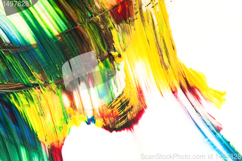 Image of paints on the white paper
