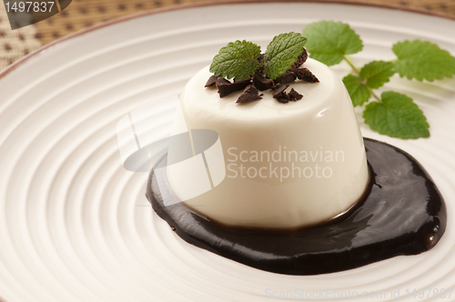 Image of Panna Cotta with chocolate and vanilla beans