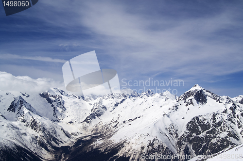 Image of Caucasus Mountains. Dombay.