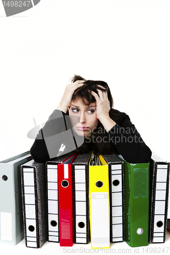 Image of Stressed office worker