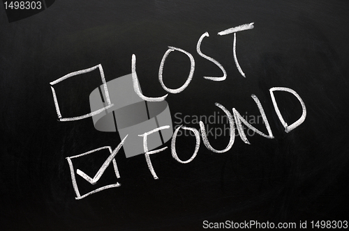 Image of Lost and found check boxes