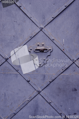 Image of Background of ancient metal door  ornaments.
