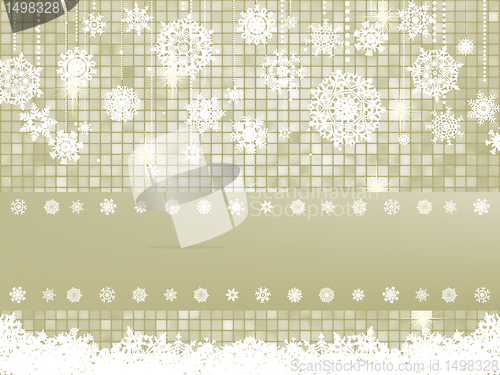 Image of Elegant Christmas with snowflakes. EPS 8