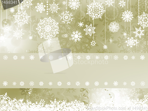 Image of Elegant christmas background with snowflake. EPS 8