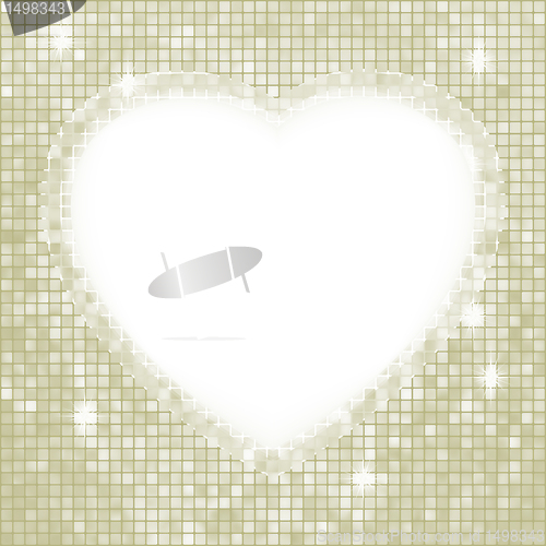 Image of Valentine day mosaic heart card. EPS 8