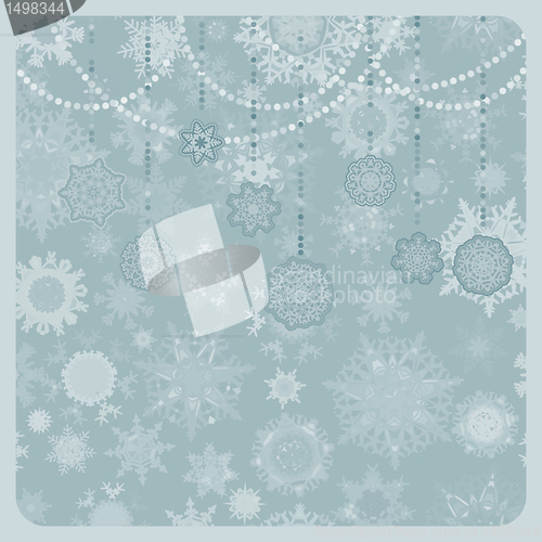 Image of Christmas origami snowflake background. EPS 8