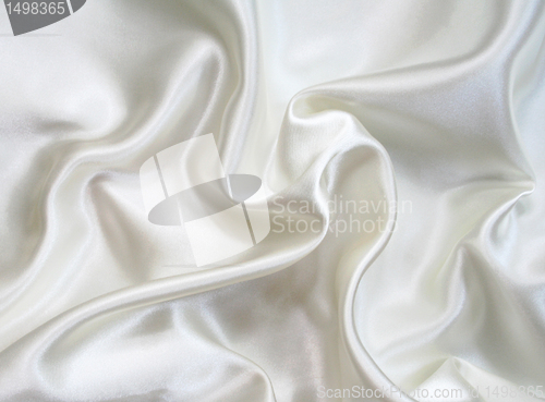 Image of Smooth elegant white silk as background