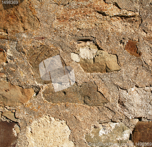 Image of Abstract old colorful stone wall as background 