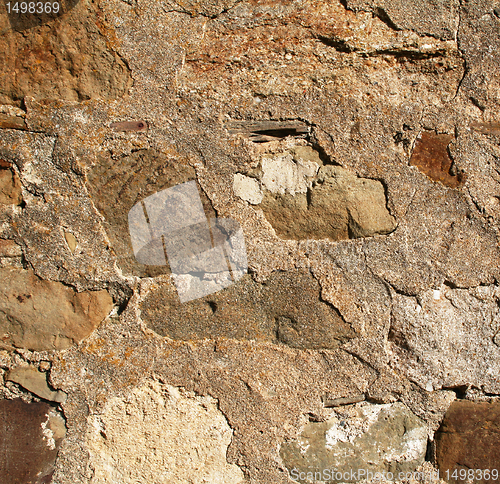 Image of Abstract old colorful stone wall as background 