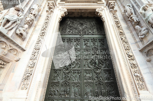 Image of Milan cathedral door