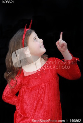 Image of Little girl in red dress