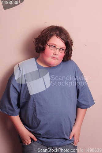 Image of Young boy in blue shirt