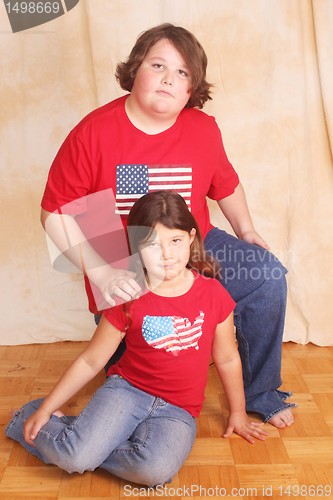 Image of Young man and sister