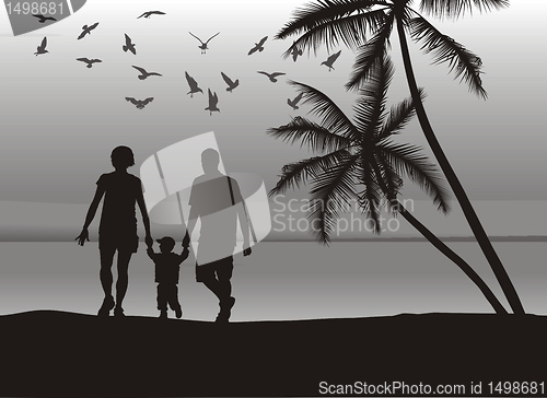 Image of Family on the beach