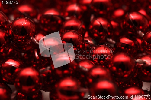 Image of red pearls texture