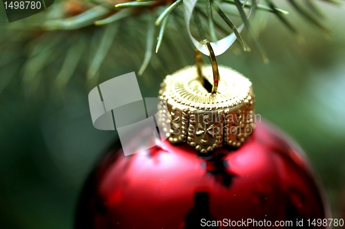Image of red christmas sphere 