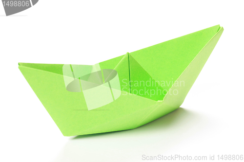 Image of Green paper boat