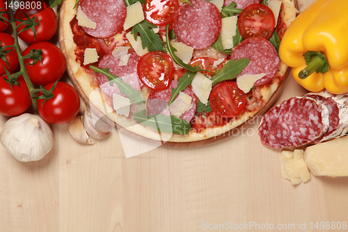 Image of Ingredients for Pizza Salami