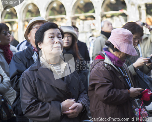 Image of Tourist at St Mark square.