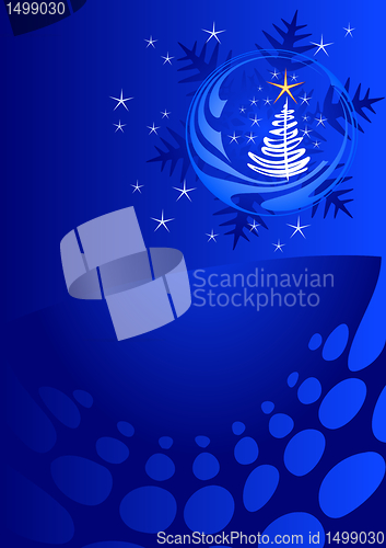 Image of Blue Christmas template
