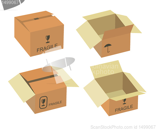 Image of Shipping box vector