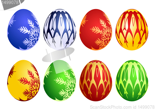 Image of Set of easter eggs