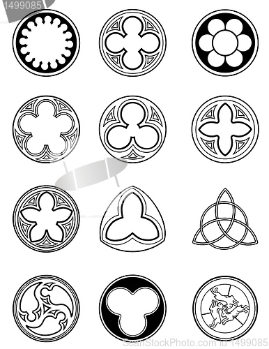 Image of Element windows in gothic style