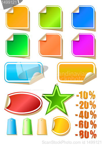 Image of Vector blank stickers