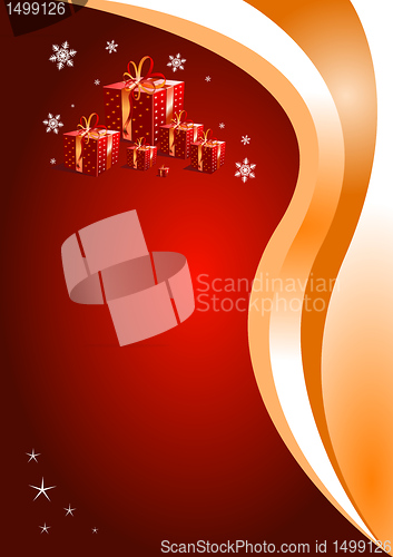 Image of Christmas Gift page, vector