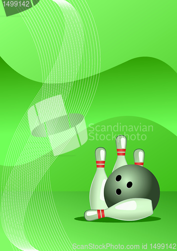 Image of Vector illustration of bowling vector