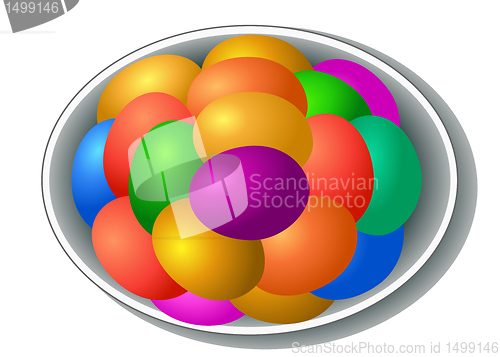 Image of Simple colorful easter eggs