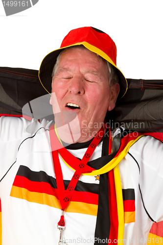 Image of Senior soccer fan