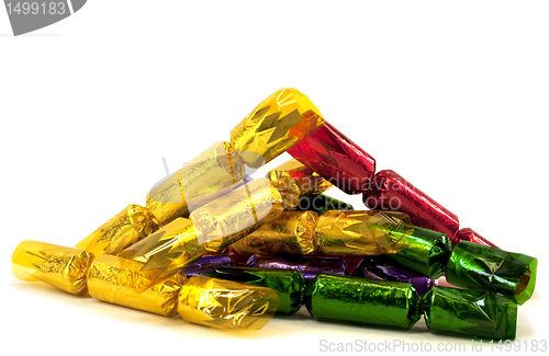 Image of Pile of christmas crackers