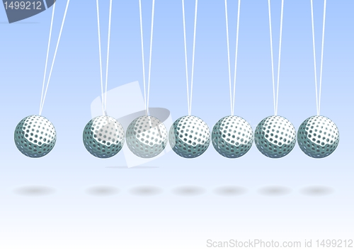 Image of Balancing golf ball
