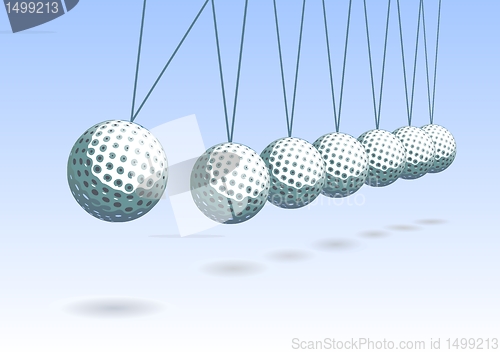 Image of Balancing golf ball