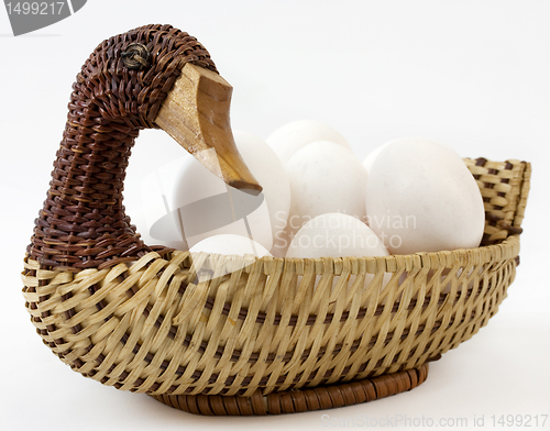 Image of Duck basket with eggs