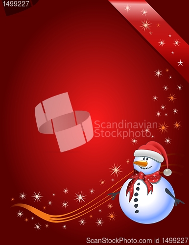 Image of Snowman, Vector illustration