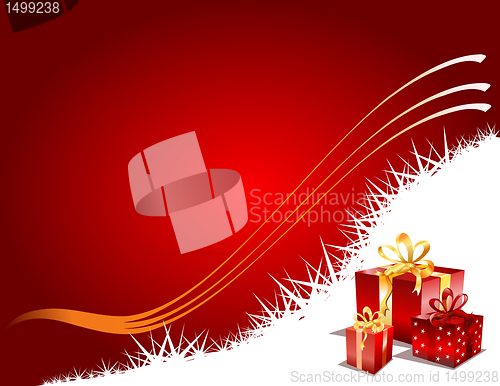 Image of Christmas Gift page, vector