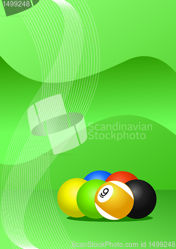 Image of Pool balls vector