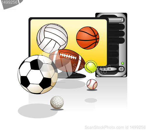 Image of Various sports balls