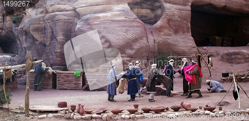 Image of Petra ruins and mountains in Jordan