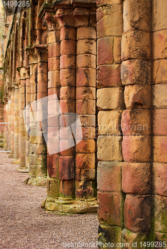 Image of Jedburgh abbey - tourists attraction