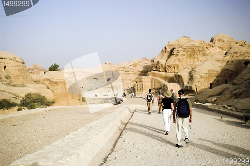 Image of Walking though big sik in Petra