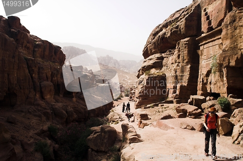 Image of Petra ruins and mountains in Jordan