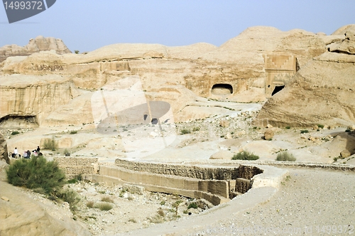 Image of Petra ruins and mountains in Jordan