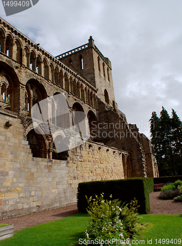 Image of Jedburgh abbey - tourists attraction