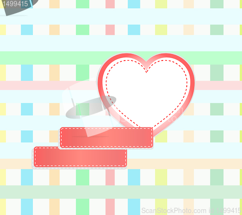 Image of abstract mosaic background with hearts and empty space